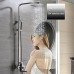 Shower mixer 304 Stainless Steel Square Shower Head Shower Set Handheld Shower Holder Bathroom Faucet - B0793RJMR2
